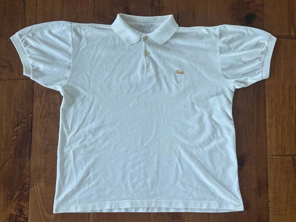 Vintage Chemise Lacoste Classic Fit Short Sleeve Polo Shirt Made in France
